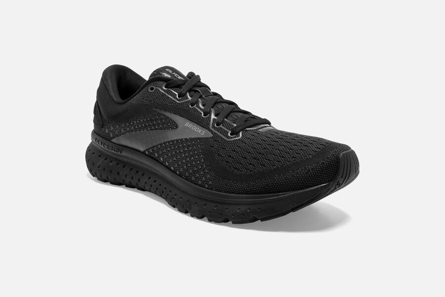 Brooks Glycerin 18 Road Running Shoes Mens Black 312084-QEA